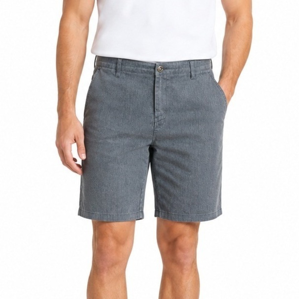 Rip Curl Mens Size 34 Gray Chambray Walk Shorts 10" Inseam Surf Casual | Size 34